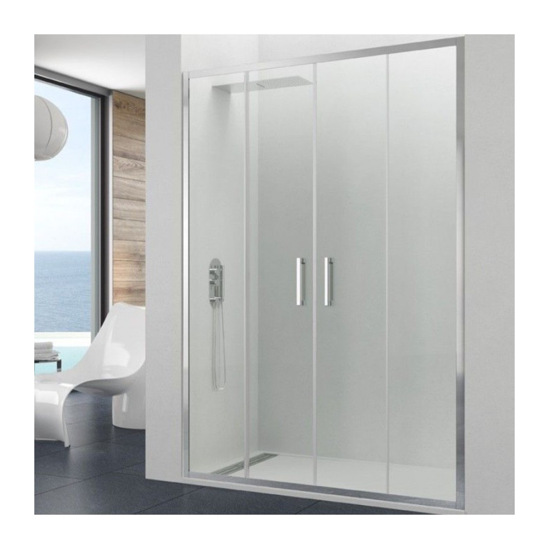 Mampara Ducha Frontal 2 Fijas + 2 Correderas Prestige Spazio GME