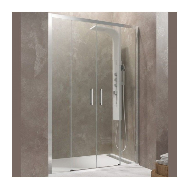 Mampara Ducha Frontal 2 Fijos + 2 Correderas AKTUAL SPAZIO GME